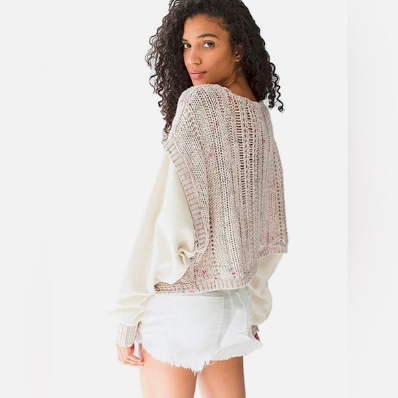EUC Free People Honey Cable Knit Long Sleeve Sweater Pullover Natural $168 MSRP - Picture 2 of 6